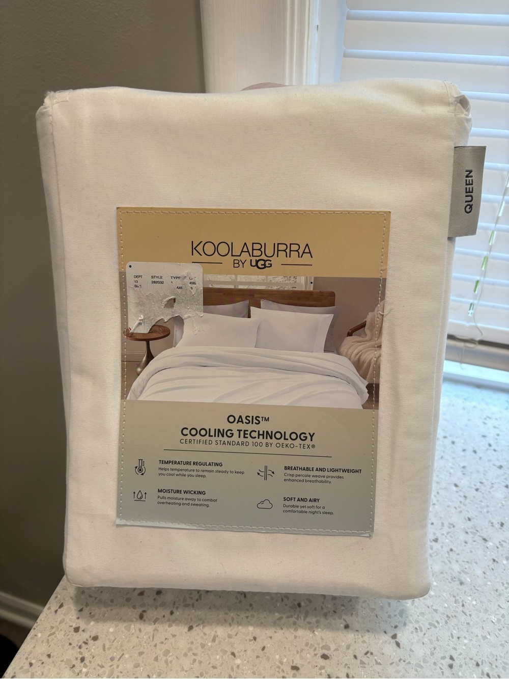 NEW Koolaburra White Cooling Bedding Set - Queen